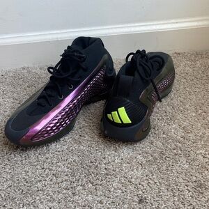 Adidas Kids' Black and Purple Sneakers